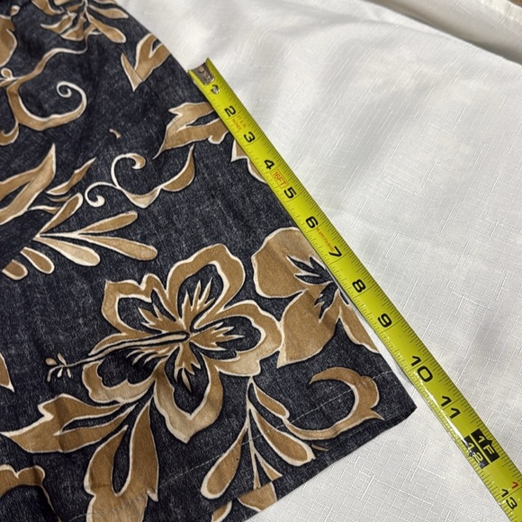 (P) Cooke Street Men's Floral Print Cotton Hawaiian Shirt, Size L, Blue/Brown - Picture 8 of 10